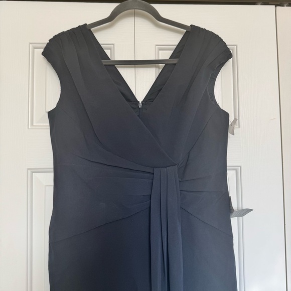 Adrianna Papell Navy Blue Cap Sleeve Sheath Dress NWT - Picture 2 of 8